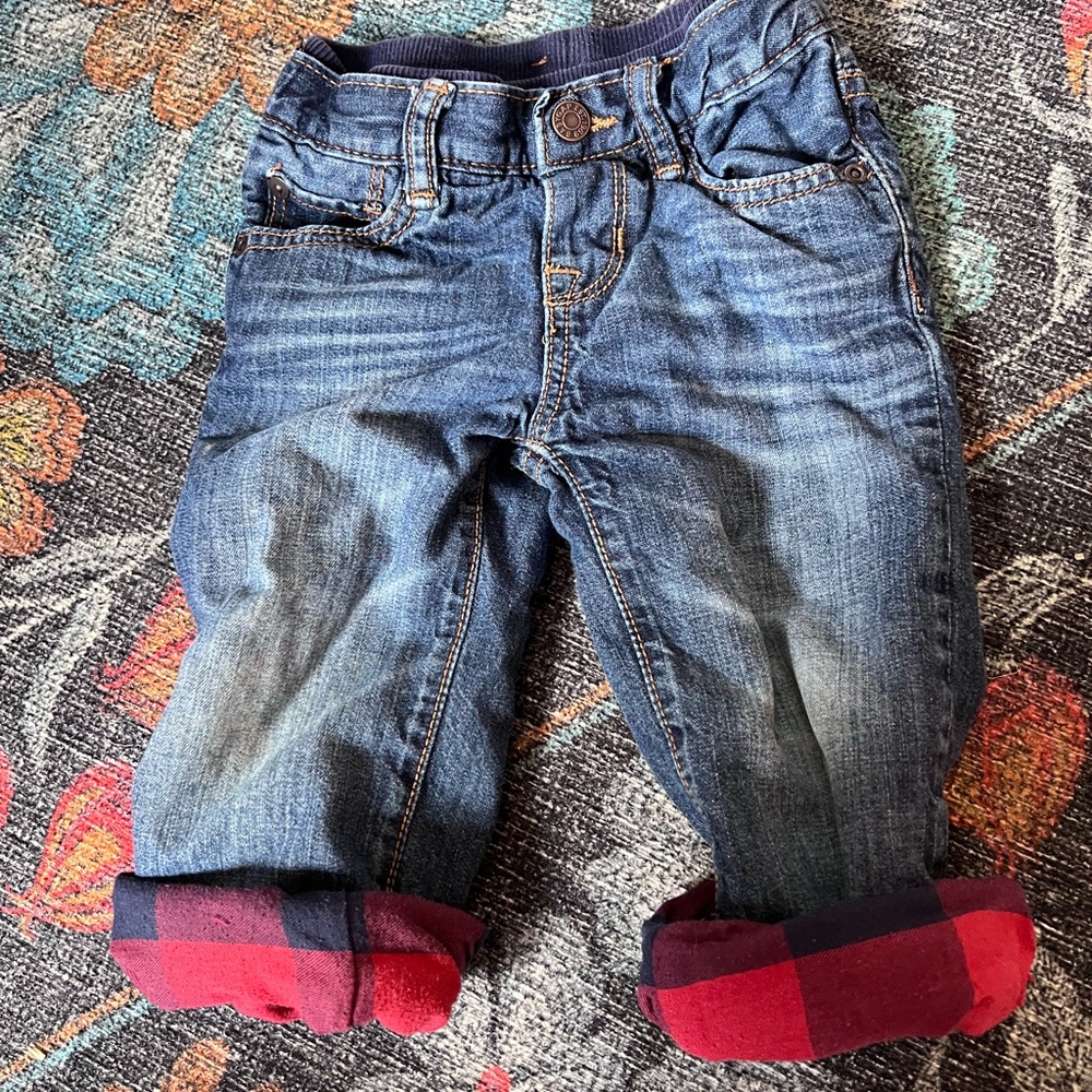 GAP Kids Blue Jeans with Red Cuffs